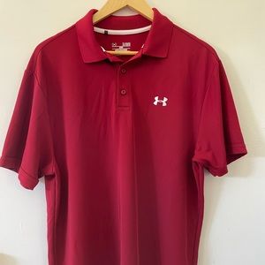 Men’s Under Armour Golf Polo. XL. Maroon.